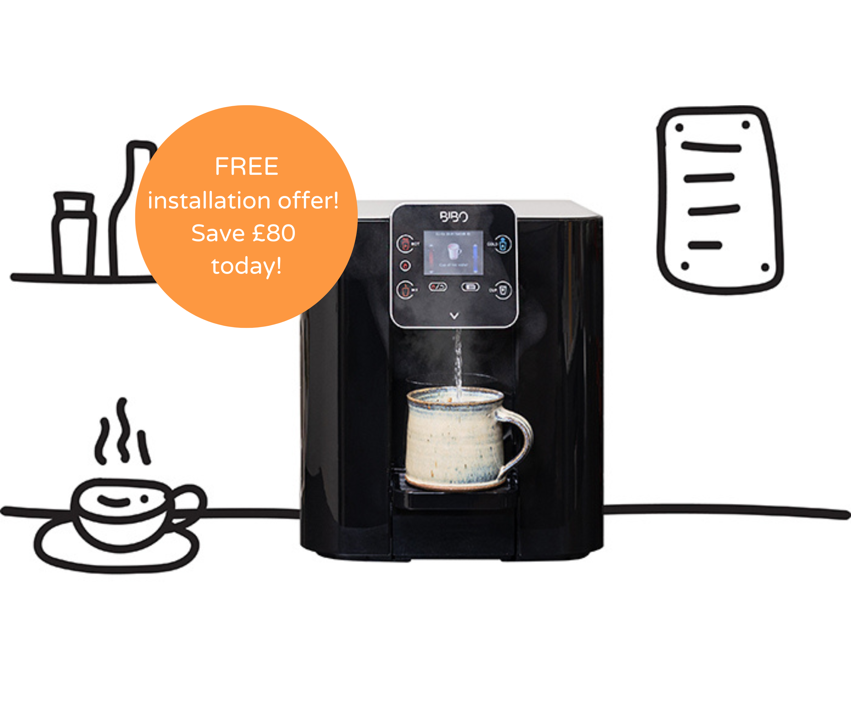 BIBO Classic Hot and Cold Filtered Water Dispenser BIBO